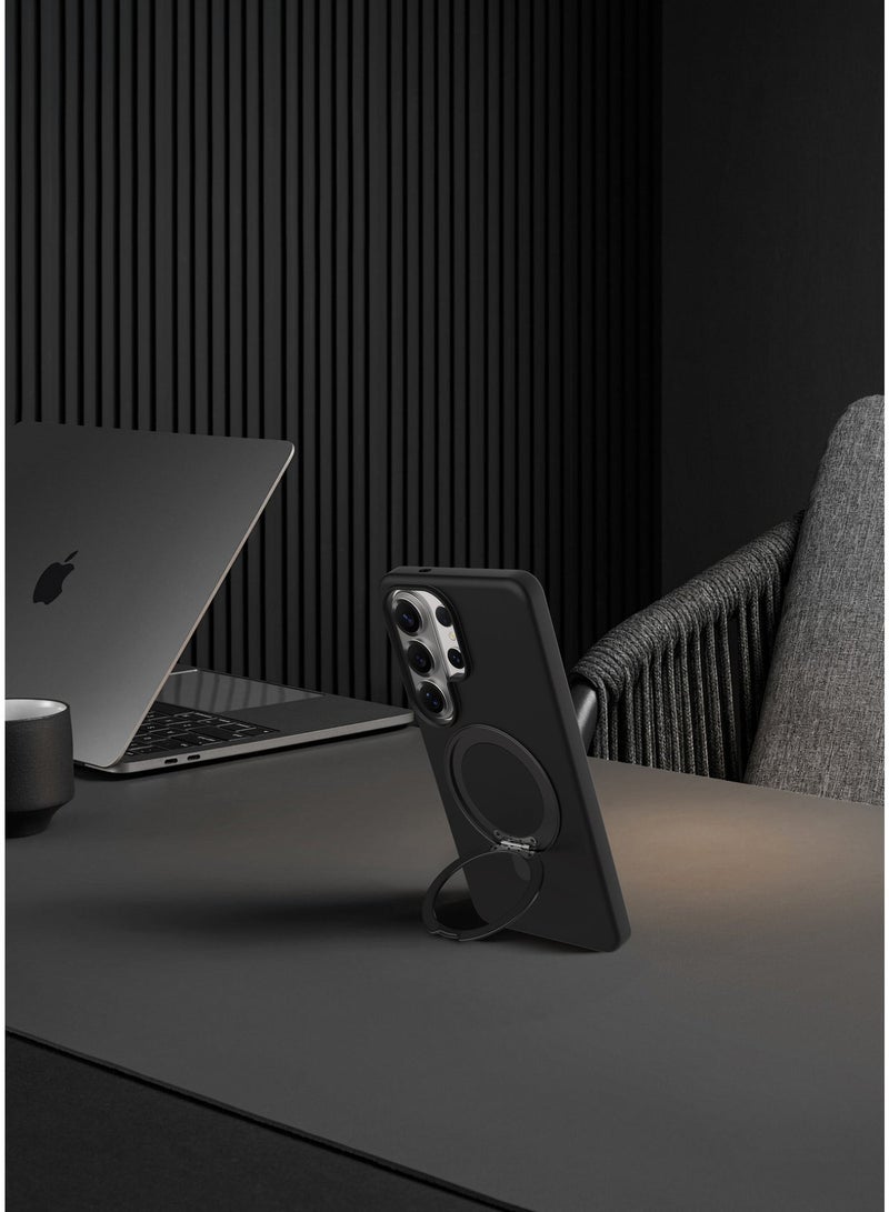 LEVELO Galaxy S26 Ultra MagSafe Case with 360° Kickstand, Liquid Silicon Comfort, Strong Magnets, Metal Frame, Shock-Resistant Bumper, 5ft. Drop Tested - Image 2